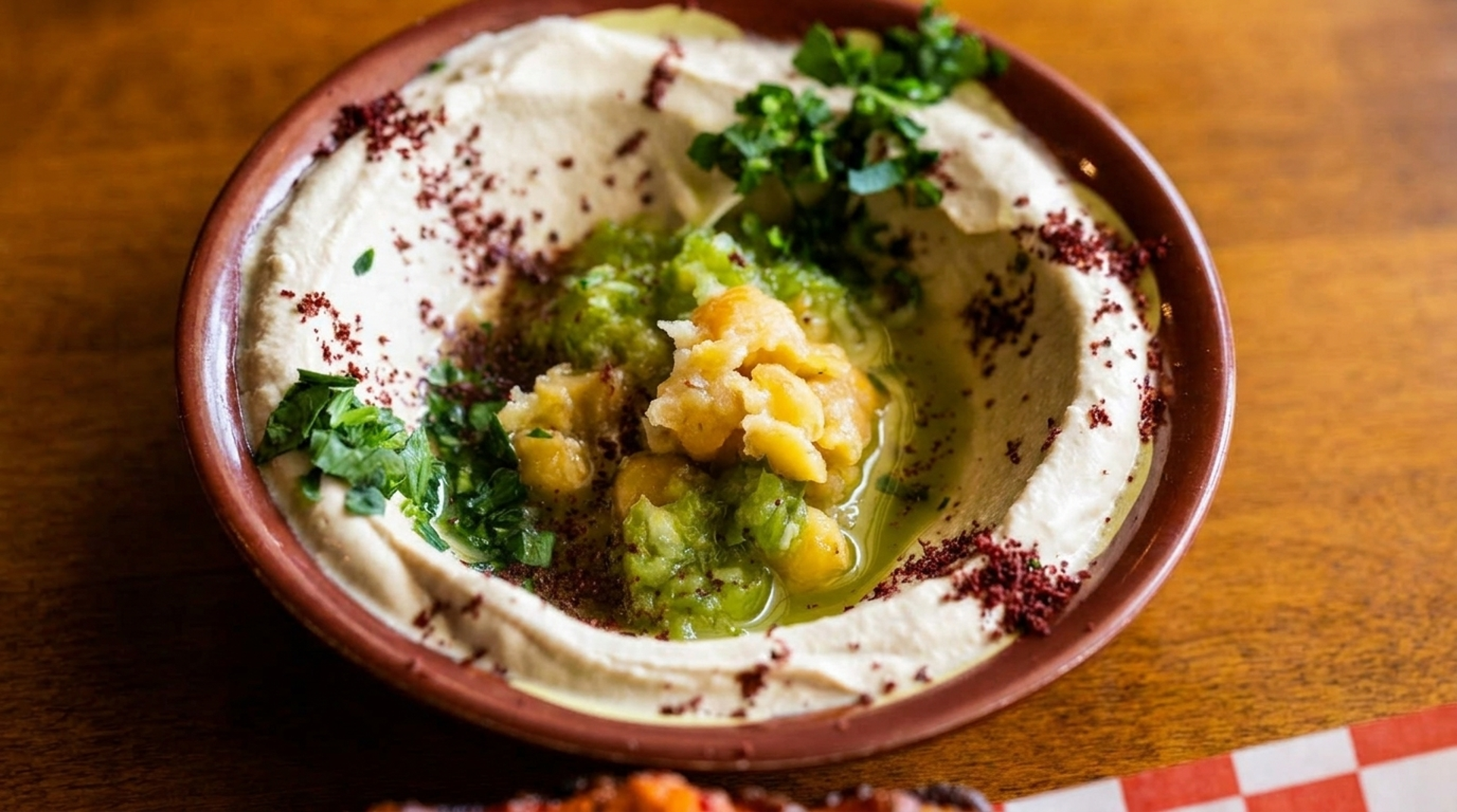 Hummus, kebab, bread — the classics