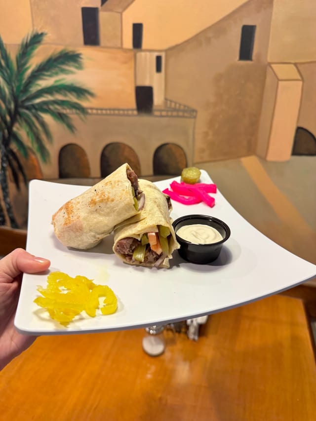 Beef Shawarma Sandwich.
