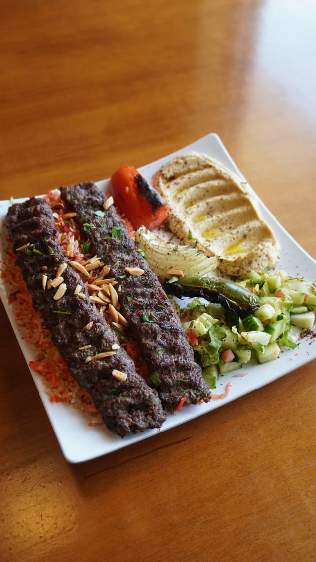 Beef Kabab Platter.